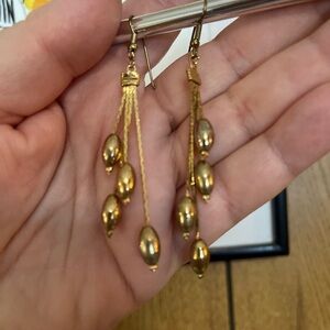 Elegant Vintage Gold Dangle Earrings